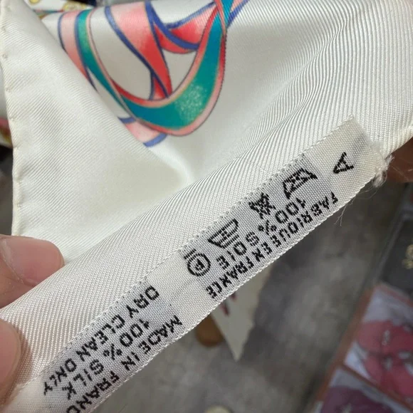 Hermes Multicolor Geometric Silk Scarf - Picture 3 of 3